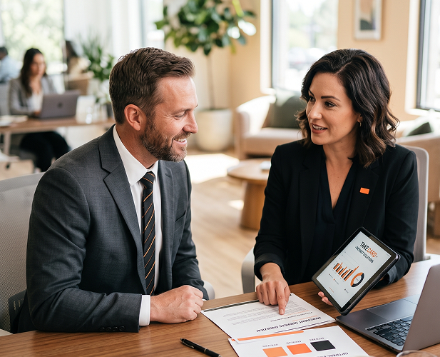 Takecard representative building a long-term merchant partnership